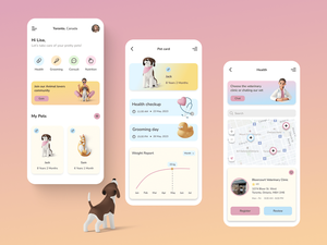 Plateforme de soins pour animaux de compagnie permettant aux propriétaires d'organiser des soins de toilettage, des soins vétérinaires, des promenades, des entraînements, des séjours et autres services pour animaux. - Product Image 4