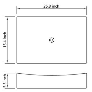 Lavello in ceramica da bagno in ceramica, - Product Image 5