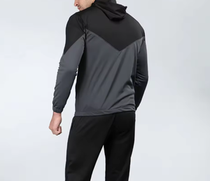 Men’s Zip Up Sports Tracksuit <b>Jacket</b> – <b>Lightweight</b> Color Block Hoodie Gym <b>Running</b> Training Sportswear Custom Logo - Product Image 6