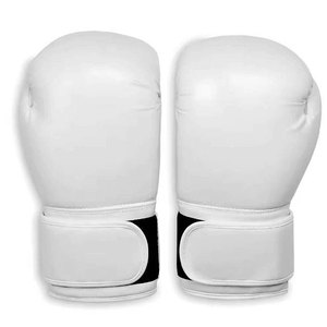 Blue and Yellow PU <b>Moisture</b> Wicking Boxing <b>Gloves</b> Full Finger Lace-Up for Adults Training Use - Product Image 4