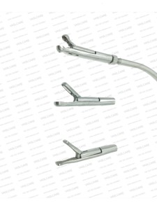 Juego de Pinzas Laringeales Indirectas – 360 °   Cabezal Giratorio Manual – Instrumentos Quirúrgicos Reutilizables de Acero Inoxidable para Cirugía de Cuerdas Vocales del Laringe - Product Image 6