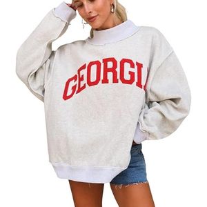 Sudadera de Cuello Alto de Manga Larga de Felpa Tejida Ecológica para Mujer, Temporada Otoño-Invierno, Diseño Personalizado con Estampado Frontal - Product Image 3