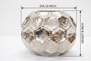 Premium Quality Material Handmade Fancy Look Flower Vase <b>Metal</b> Nickel Plated Low Price Premium Home /Wedding Decoration Vases - Product Image 3