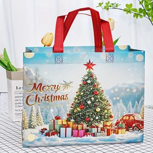 Bolsa de compras navideña de tela no tejida con asa de cinta de polipropileno, bolsa de regalo grande, OEM/ODM en Vietnam - Product Image 1