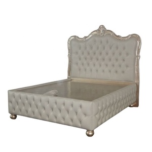 เตียงยกเก็บของได้ โครงเตียงไฮดรอลิกสุดหรู เตียงไม้หุ้มหนังสังเคราะห์ ออกแบบมาเพื่อตกแต่งห้องนอนสไตล์โบราณ - Product Image 4