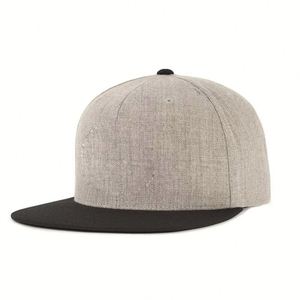 Wholesale <b>Plain</b> Blank 6 Panel Snapback Hat Contrast Color Black and White Flat Brim Hip Hop <b>Baseball</b> <b>Cap</b> with Custom Logo Option - Product Image 3