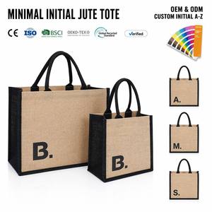 Sac en toile de jute réutilisable pour courses et plage, avec impression de logo personnalisé, fabriqué au Vietnam - Product Image 4