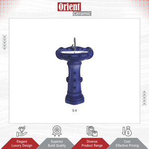 Professional Supplier Selling Good in Quality Bathroom Sanitary Ware White Ceramic Designer Wash Basin Pedestal at Low Price - Product Image 2