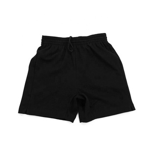 Shorts d'été de course à pied unisexe personnalisés en molleton noir solide sweat en éponge française 100% coton pour vêtements de sport running-Mens - Product Image 5