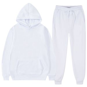 Ensemble de survêtement unisexe personnalisé en coton 100 % avec logo sur mesure, couleur unie, pour hommes - Product Image 2