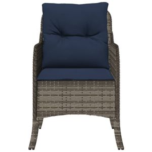 2 chaises de patio en rotin gris avec coussins - Product Image 5
