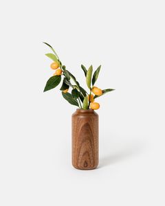 Jarrón de madera de mango a precio mayorista, acabado marrón natural, soporte delgado para flores, para decoración de mesa en el hogar, hotel u oficina, oferta a granel para regalo. - Product Image 2