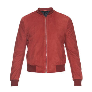 Chaqueta Bomber de Cuero Negra para Hombre, Ligera, con Cierre Frontal, Estilo Aviador, para Uso Diario Informal - Product Image 4