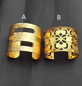 Luxe Hammered Brass Wrist Cuff Retro Chunky Stack Daily Wear Party Festive Gold Finished Bangle Fashion Statement Metal <b>Bracelet</b> - Product Image 5