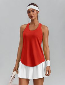 Débardeur ajusté sans manches pour femme, décontracté, été, écologique, séchage rapide, tissu extensible et respirant, avec nœud décoratif, col rond - Product Image 1