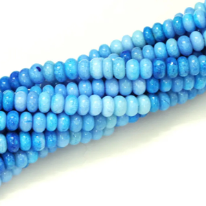 Cuentas de Ópalo Azul Congelado en Forma de Rondelle: Gemas de Calidad AAA para Joyería y Artesanía - Product Image 6