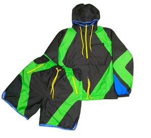 Trending Style Wholesale Price <b>Zip</b> up Hoodie And Shorts Set Plain Breathable Fabric Windbreaker For Sale In Low Price - Product Image 1