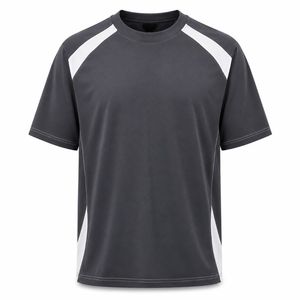 Men's Sporty Printed Quick Dry Short Sleeve T-Shirt <b>Raglan</b> Sleeve O-Neck Regular Fit 100% Cotton Knitted Front Design - Product Image 3