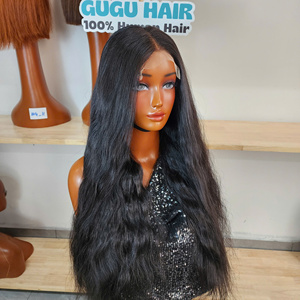 Perruques Lace Front en Cheveux Humains pour Femmes, Densité 200, HD Transparent, Lisses, Pré-épilées, Sans Colle - Product Image 1