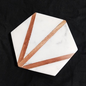 Sous-verres isolants personnalisés en bois d'acacia, écologiques et minimalistes, pour protection de table et porte-gobelets – Vente en gros usine - Product Image 3