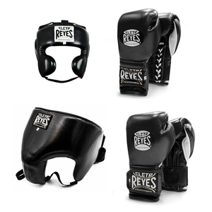 Guantes de Boxeo de Cuero Vacuno Genuino con Logotipo Personalizado del Fabricante OEM, Protector de Cabeza para Boxeo, Protector Inguinal, Conjunto de Entrenamiento Profesional - Product Image 1