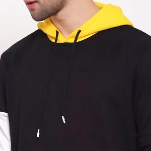 Sweat à capuche unisexe color block avec patchs, pull personnalisé en patchwork - Product Image 5