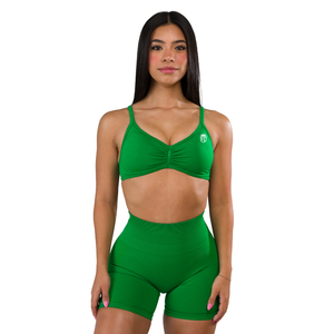 Soutien-gorge de sport sans couture vert émeraude pour femme, tendance, pour gym, yoga, fitness, extensible, avec maintien, haut de sport - Product Image 1