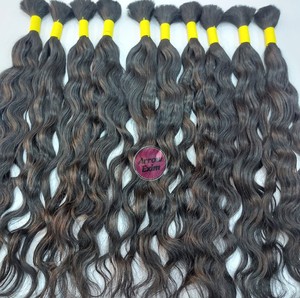 Cheveux naturels indiens bruts bouclés profonds Arrow Exim Single Donor pour tressage, noir naturel, 100g - Product Image 5