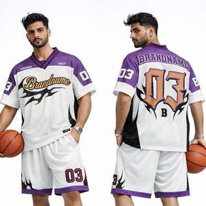Ensemble maillot et short de football américain respirant, personnalisable, pour l'entraînement et les matchs - Product Image 4