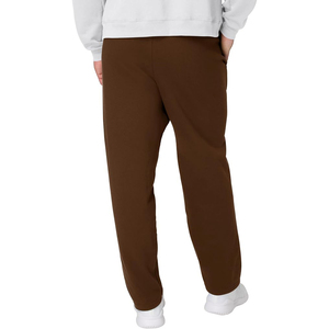 Pantalon de jogging décontracté en coton marron pour homme, taille élastique, poches latérales, respirant, poids moyen, idéal pour l'automne - Product Image 1