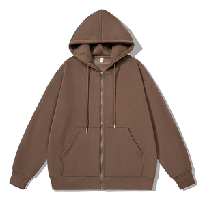 Hot Pickled Pullover 100% Cotton Zipper Hoodie Street Thick Durable Comfort Fit Quick Dry Double Ordinary Luxury Zipper Jackets - Product Image 6