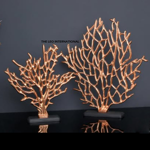 Sculpture d'arbre corallien en métal rose doré de style nordique, décoration moderne en aluminium pour la maison, l'hôtel et le salon - Product Image 1