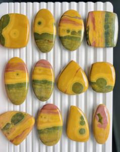 Cabujones de Jaspe Oceánico 100% Natural de Grado AAA, Piedras Preciosas Sueltas, Pulidas y Lisas, en Formas y Tamaños Variados para la Creación de Joyería - Product Image 4