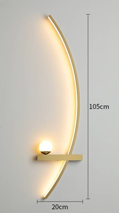 Lampada <span class=keywords><strong>da</strong></span> <span class=keywords><strong>Parete</strong></span> LED Moderna e Semplice 55cm 105cm, Illuminazione Decorativa a Striscia Lunga per Camera <span class=keywords><strong>da</strong></span> Letto e <span class=keywords><strong>Soggiorno</strong></span> - Product Image 6