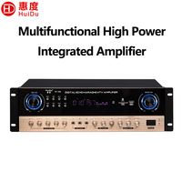 HuiDu HY-402 Amplifier Digital Profesional 5MIC 4AUX Bluetooth USB MP3 Amplificador KTV Panggung Sistem Suara Rumah