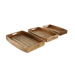 Multipurpose Wooden Serving Tray for <b>Breakfast</b> Meals Snacks Drinks Tea Coffee Desserts Kitchen Dining and Home Use - Product Image 6