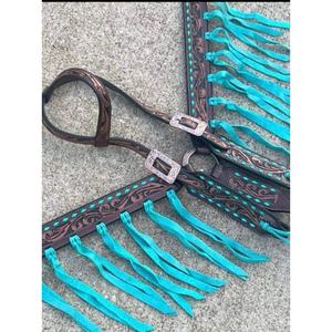 Juego de Arreos para Caballo de Cuero con Diseño Floral de Primera Calidad, Construcción Duradera, Cabezada y Collar de Pecho HORZE N PET - Product Image 1