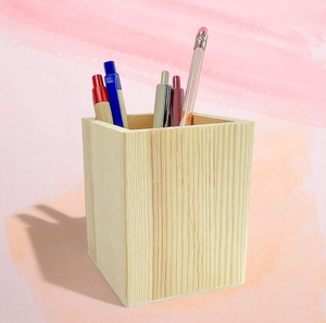 Wood Pen Holder Tableware Organizer for Office Decor Accessories for <b>Tables</b> Stationery Wood Pen Holder - Product Image 3