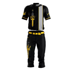 ชุดยูนิฟอร์มกีฬาเบสบอลระดับพรีเมียม เสื้อเจอร์ซีย์และกางเกงที่ทนทานและระบายอากาศได้ดี ชุดทีมกีฬาสำหรับการฝึกซ้อมและการแข่งขัน - Product Image 4