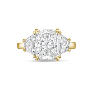 2 CT Lab Grown <b>Emerald</b> Cut Moissanite Engagement <b>Ring</b> with Prong Setting <b>Silver</b> Rhodium Plated-Party & Gift Jewelry - Product Image 2