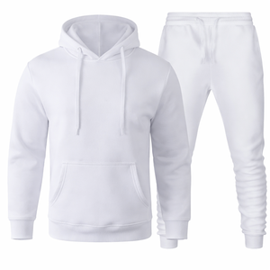 Survêtement de jogging pour homme grande taille 100 % coton, personnalisé avec logo, haute qualité, vente en gros, entraînement, gym, hiver, motif uni, collection 2024 - Product Image 1