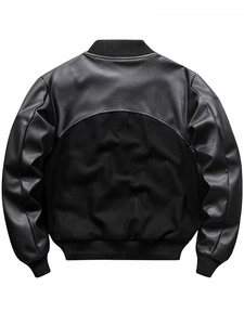 Premium Custom Baseball Versity <b>Jackets</b> for Men Genuine Leather Sleeves Multiple Embroidery Patch Black Letterman Varsity <b>Jacket</b> - Product Image 5