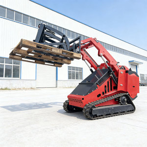 Minicargadora <span class=keywords><strong>de</strong></span> orugas diésel con horquilla elevadora, máquina compacta hidráulica <span class=keywords><strong>de</strong></span> orugas, fabricada en China - Product Image 2