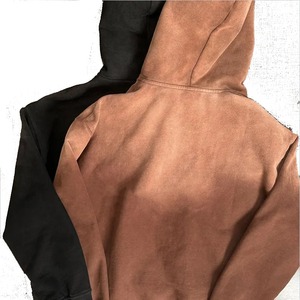 Sweat-shirt à capuche zippé pour homme, coupe classique, en coton French Terry, délavé à l'acide, couleur unie, avec poches, style décontracté, automne - Product Image 5