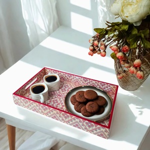 Juego de bandejas de servir de MDF hechas a mano de alta calidad con diseños de lujo, bandeja única de resina epoxi con logotipo grabado - Product Image 4