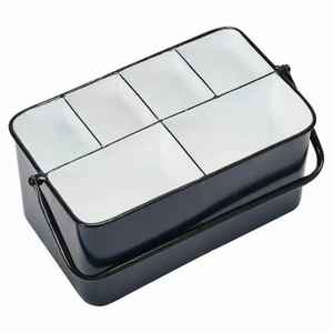 Organizador de cubiertos moderno de madera con 3 compartimentos, caja de almacenamiento de utensilios con asa, organizador de cubiertos para cocina y comedor. - Product Image 4