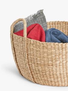 Cesta de almacenamiento baja de junco marino, estilo holgado, natural, hecha a mano, ecológica, al por mayor, fabricada en Vietnam - Product Image 3