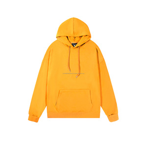 Printemps Automne Street Style Tenues Casual Wear Unisexe Poids Lourd Surdimensionné Couleur Unie Pull Drop Shoulder Hoodies & Sweatshirts - Product Image 4