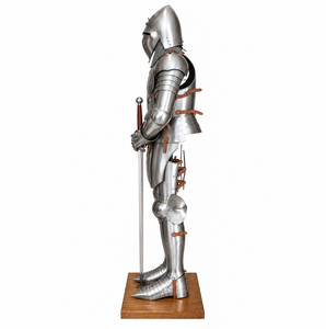 ARMADURA METÁLICA COMPLETA DE CABALLERO MEDIEVAL PARA PERSONAJE DE TV/PELÍCULA, Hecha a Mano, Disfraz de Batalla, Soporte de Exhibición Artístico - Product Image 2