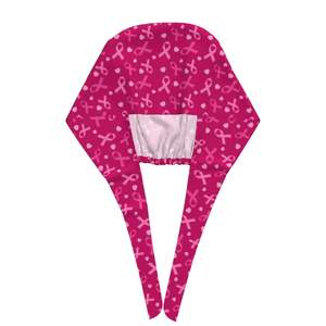 Purple Cotton Woven Surgical Nurse <b>Cap</b> Professional Medical Head Cover Tie Back Healthcare Workwear Hat - Product Image 3